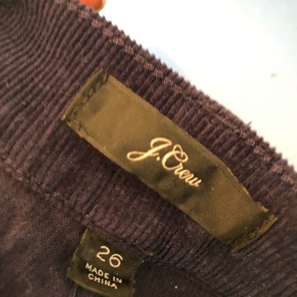 J. Crew Toothpick High Rise 9” navy corduroy Jeans - Picture 6 of 7